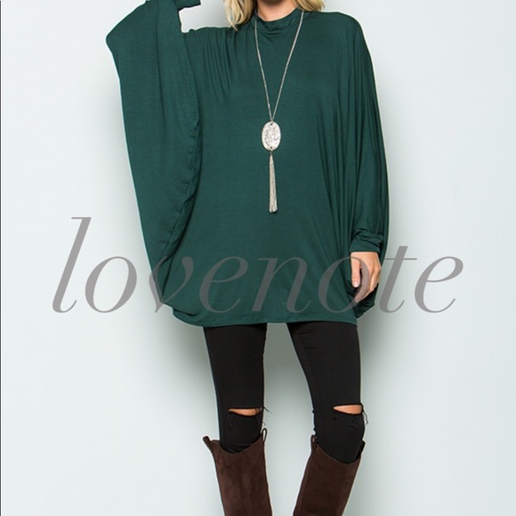 1 left! Sz S • Batwing Sleeve Poncho Tunic Blouse - Picture 5 of 5
